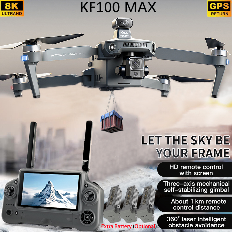Rc Helicopter Charger - KF100 MAX Drone GPS Kamera 4K