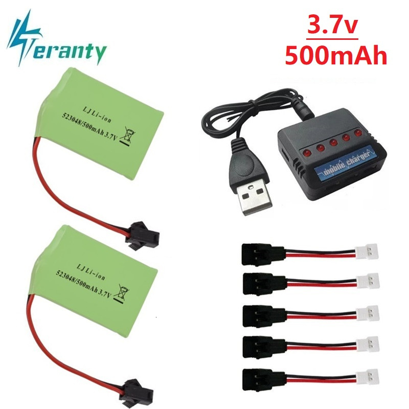 Rc Helicopter Charger - Baterai Li-ion 3.7V 500mAh 523048 +