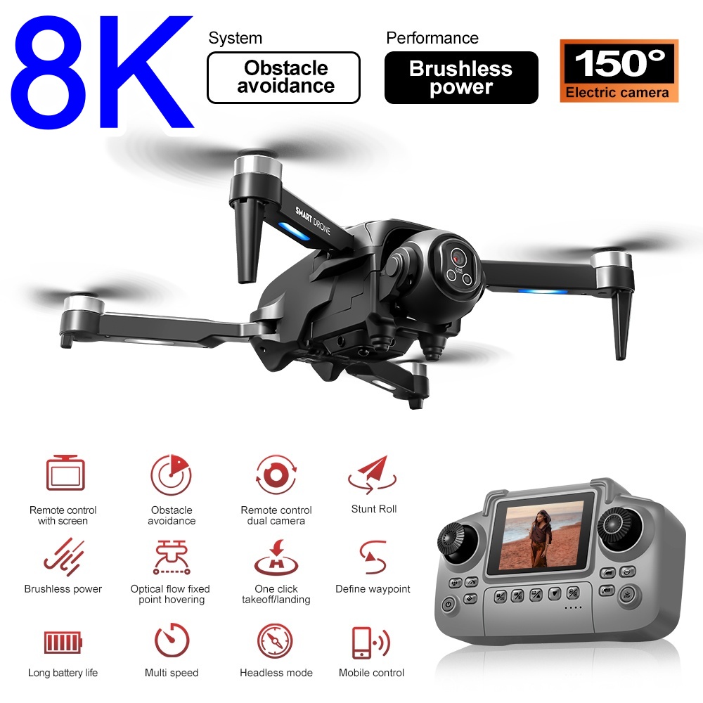Drone Brushless 8K Dengan HD 1 - Rc Helicopter Large ulasan dan harga