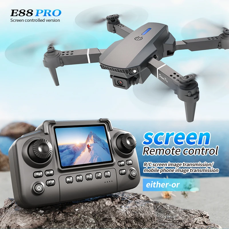 Drone E88 PRO Profesional deng - Rc Helicopter Electric ulasan dan harga