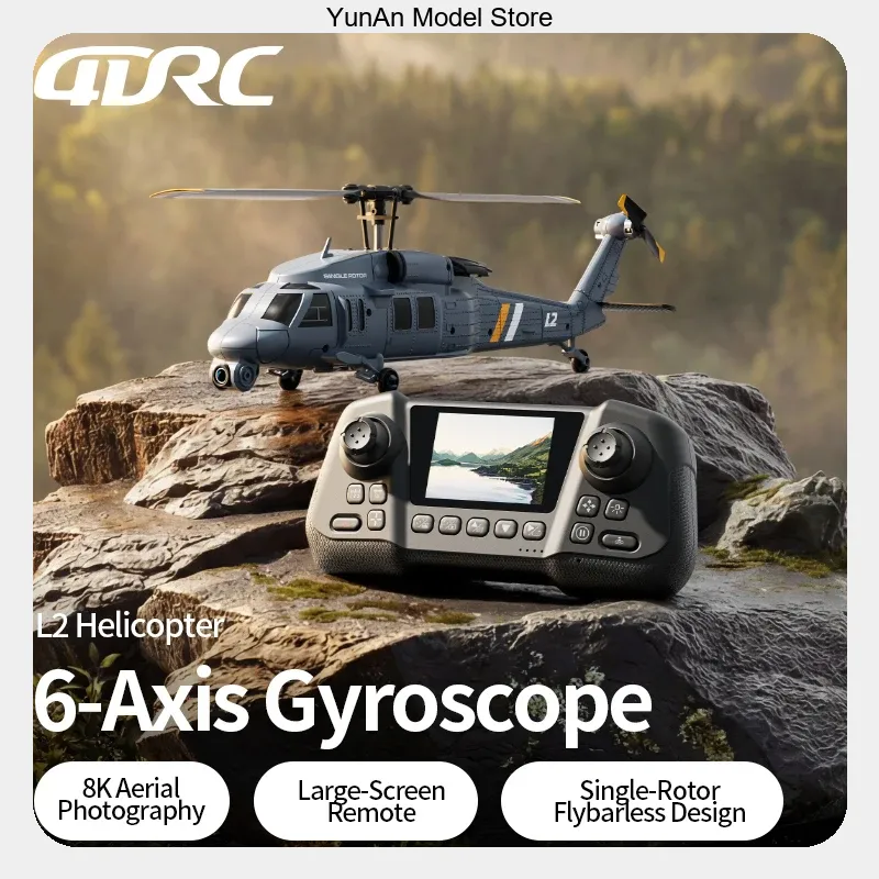 Helikopter RC 4DRC L2 8K UHD F - Rc Helicopter Single Rotor ulasan dan harga